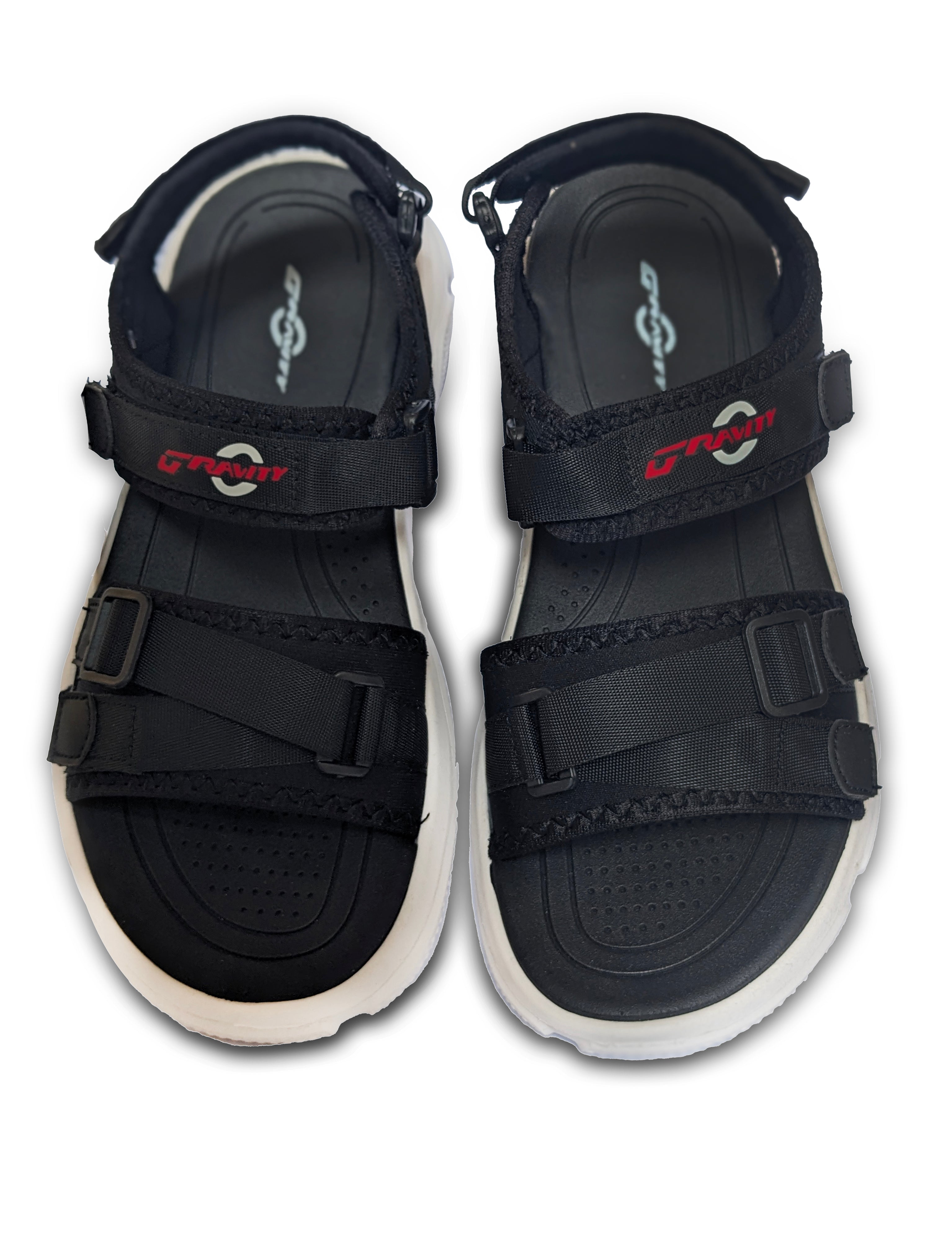 Men's  Casual Gravity Sandal- Black White
