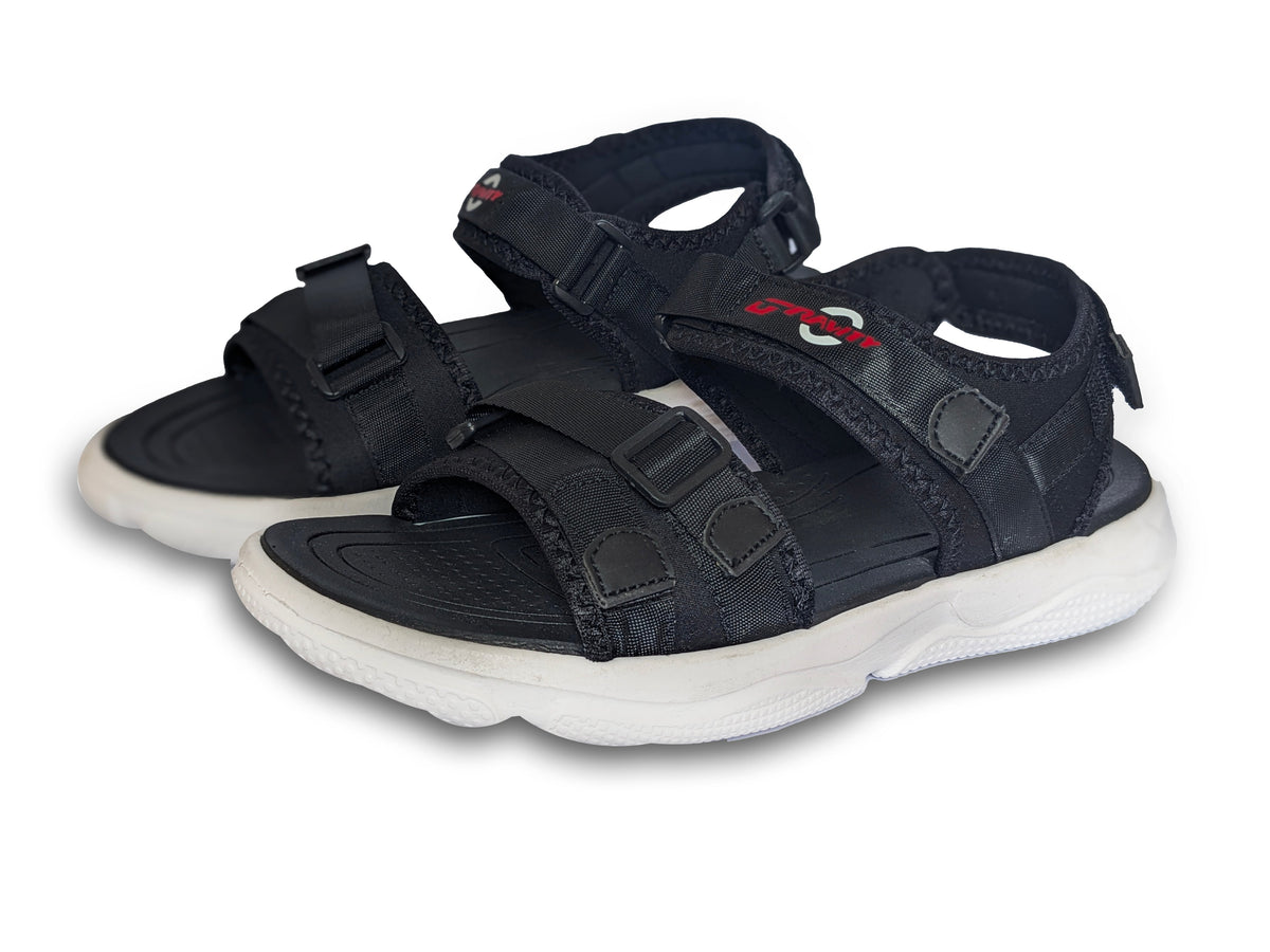 Men's  Casual Gravity Sandal- Black White