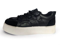 Men's Chunky Sole Sneakers – Black & White