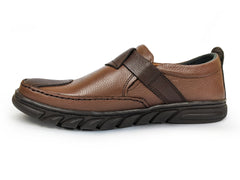 Men’s Leather Casual with Buckle-Dark Mustard